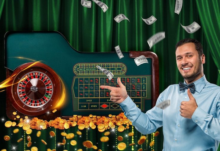 faw99 indonesia live-dealer studio showing professional croupier dealing blackjack cards with HD multi-camera video feed